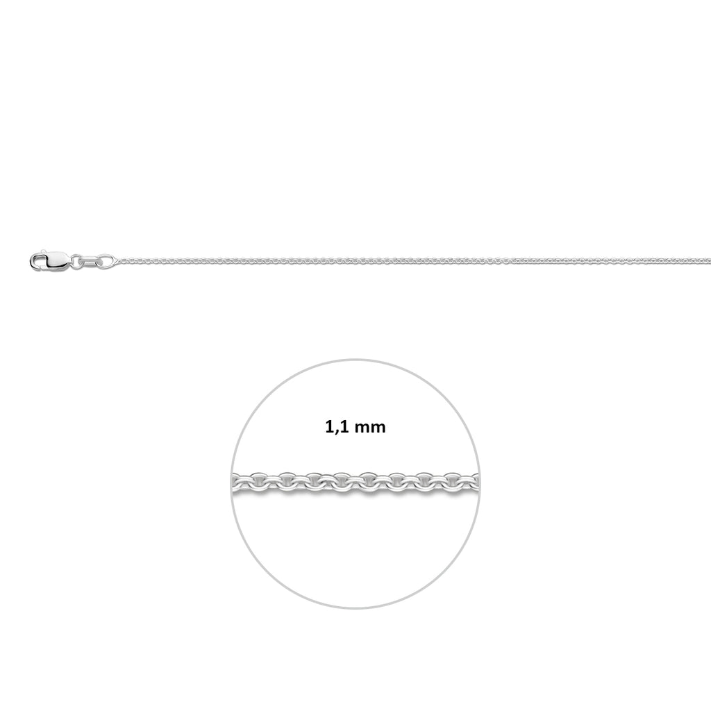 Anker rund 1,1 mm Silber weiß