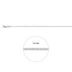 Anker rund 1,1 mm Silber weiß