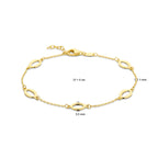 armband ovaal 17 + 2 cm 14K geelgoud