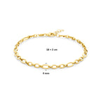 armband 4 mm 18 + 2 cm 14K geelgoud