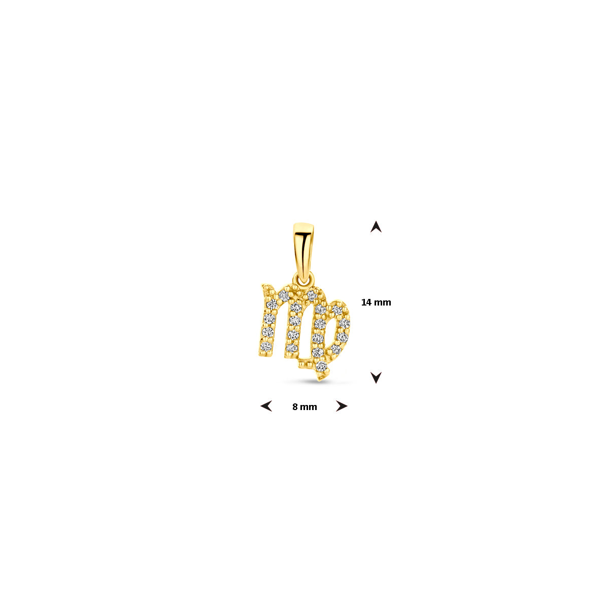 Anhänger Sternzeichen Diamant H SI 14K Gelbgold