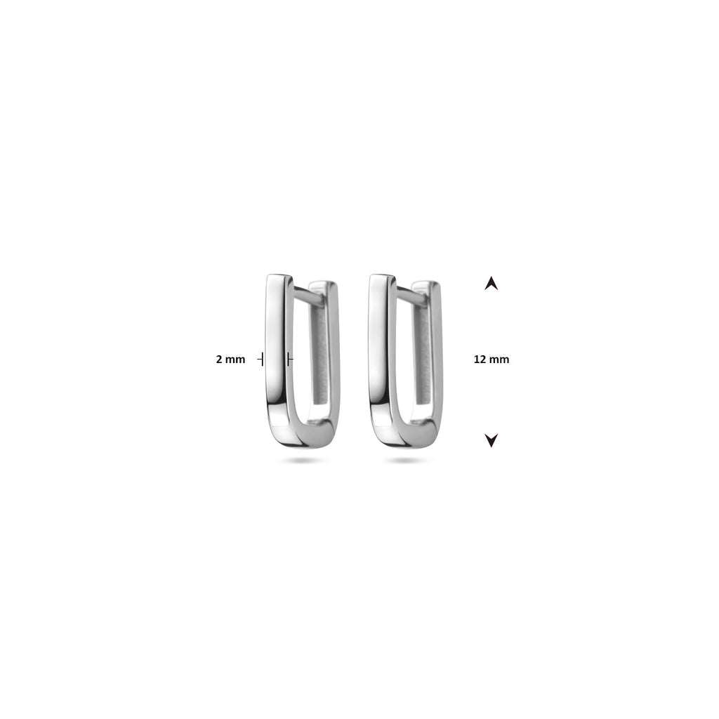 klapoorringen 12 mm zilver gerhodineerd