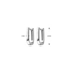 klapoorringen 12 mm zilver gerhodineerd