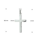 hanger kruis zilver wit