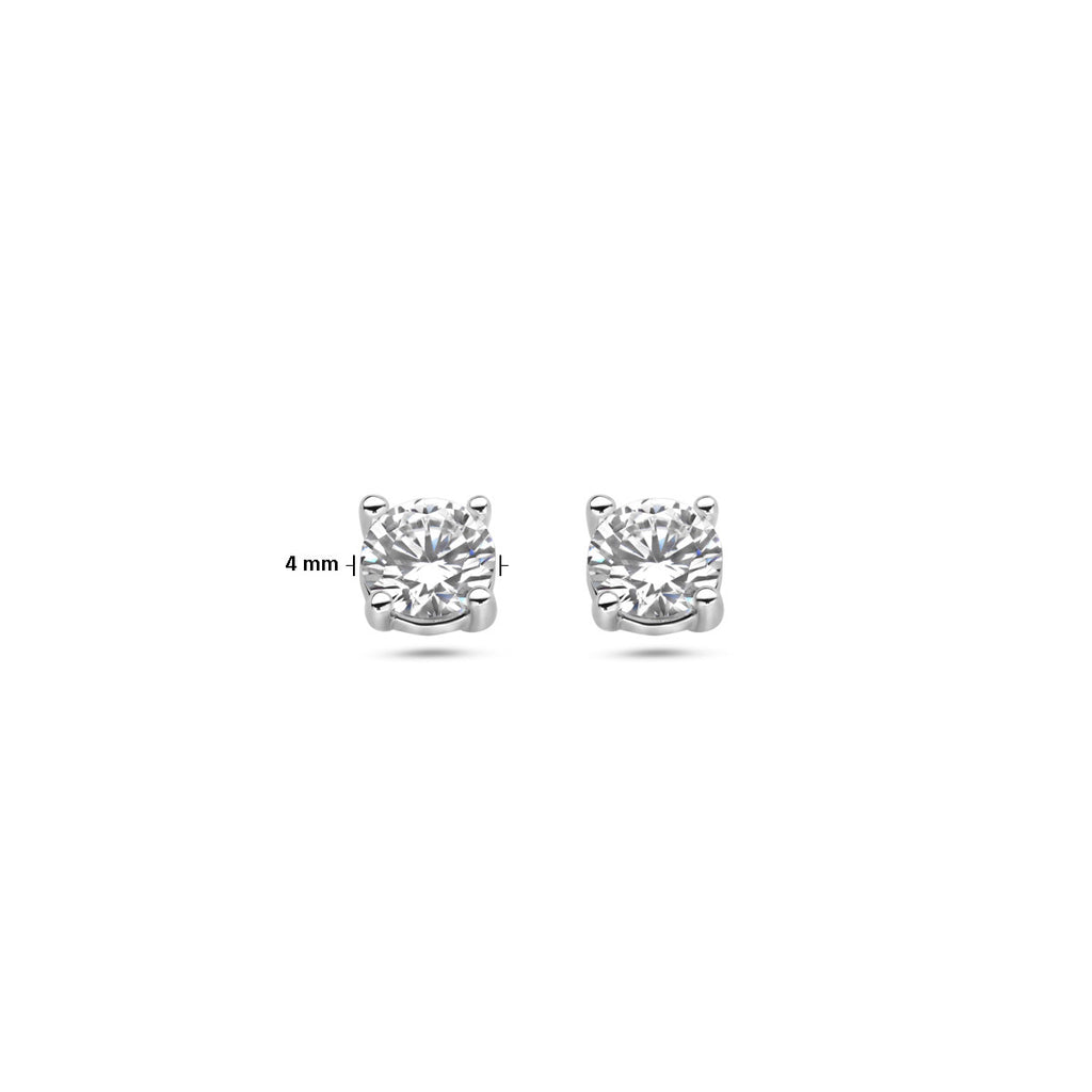 Ohrstecker Zirkonia Silber rhodiniert