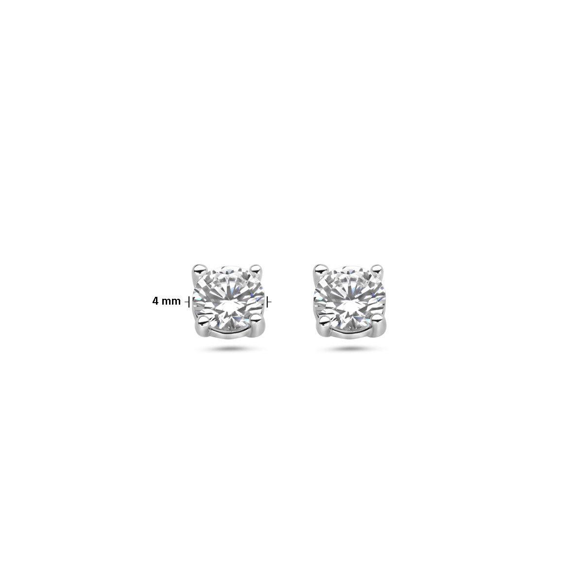 Ohrstecker Zirkonia Silber rhodiniert