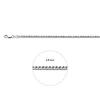 vossestaart 2,8 mm zilver gerhodineerd