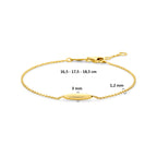 9k armband 16,5 - 17,5 - 18,5 cm 9K geel