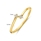 ring diamant 0.05ct h si 14K geelgoud