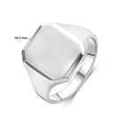 Gravurring poly/mattsilber rhodiniert