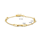 armband jasseron en paperclip 3,5 mm 17 + 3 cm 14K geelgoud