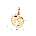 hanger voetjes 10,5 mm 14K geelgoud