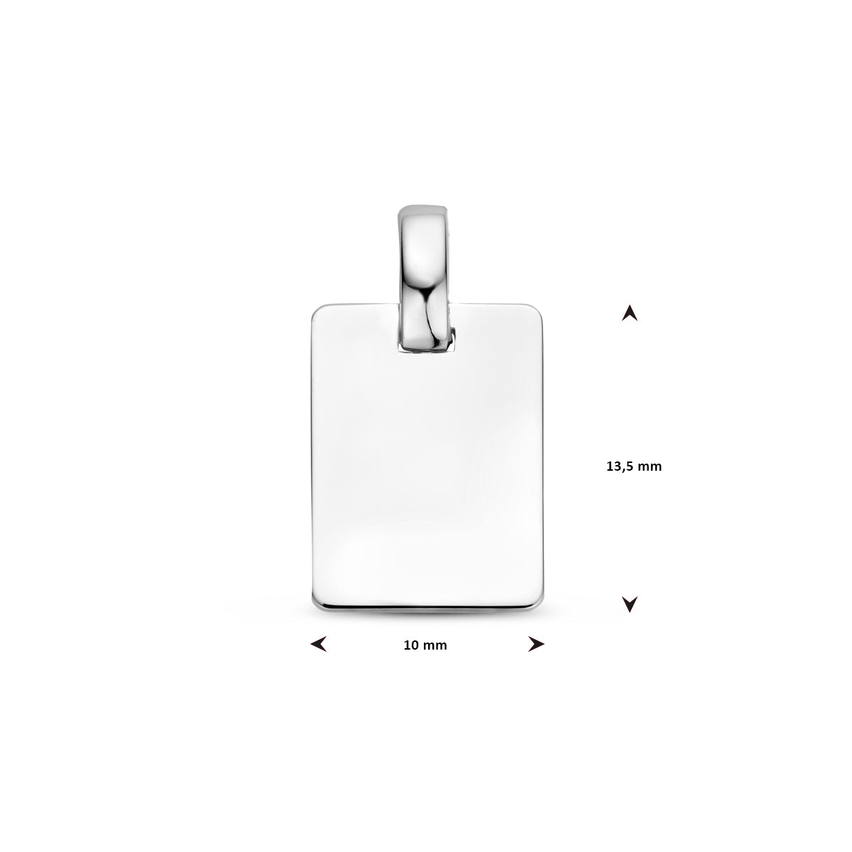 Gravuranhänger 13,5 mm Silber rhodiniert