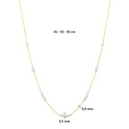 9k collier parels 41 - 43 - 45 cm 9K geel