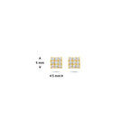 Ohrstecker Zirkonia 5 mm 14K Gelbgold