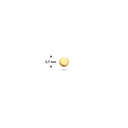 flat back piercing rond 2,7 mm 1 micron zilver verguld (geel)