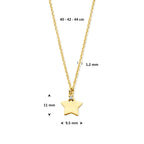 Halskette Stern Zirkonia 40 - 42 - 44 cm 14K Gelbgold