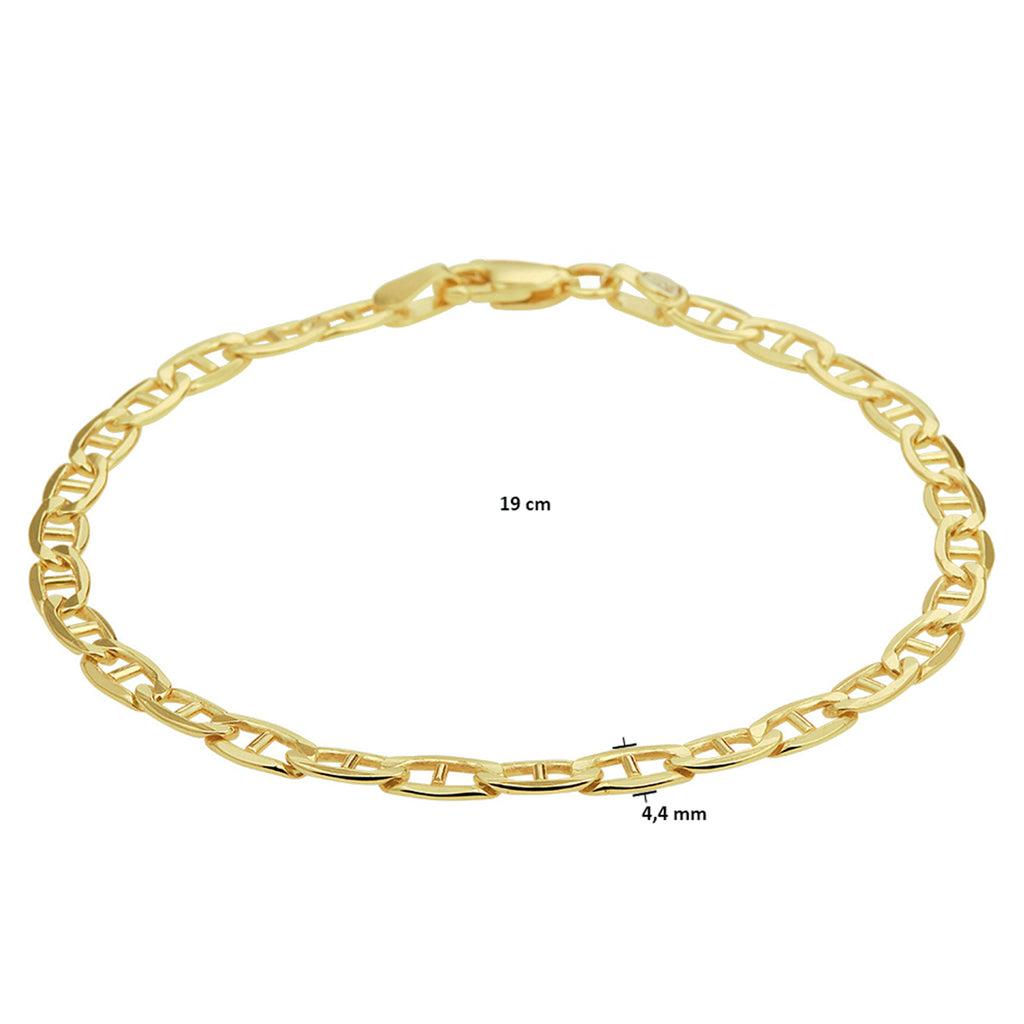 Anker massiv 4,2 mm Silgold (gelb mit Silberkern)