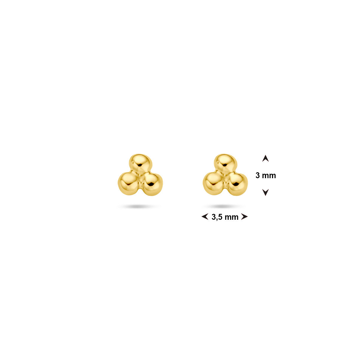 Ohrstecker Perlen 14K Gelbgold