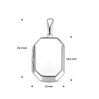 medaillon 16,5 mm zilver gerhodineerd