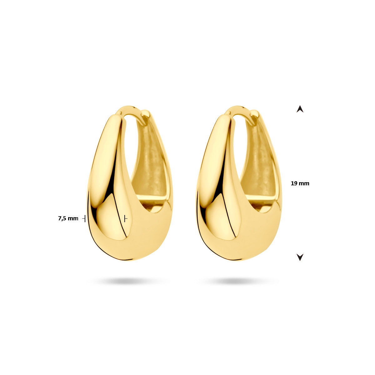 Klappcreolen 19 mm 1 Mikron vergoldet (Gelb)