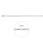 Figaro 2,2 mm Silber Weiß