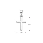 Anhänger Kreuz 20 mm rhodiniertes Silber