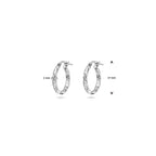 oorringen gediamanteerd 2,0 mm zilver gerhodineerd