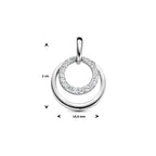 hanger rondjes zirkonia zilver gerhodineerd