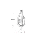 hanger zirkonia poli/mat zilver gerhodineerd