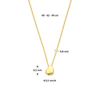 collier hartje 40 - 42 - 44 cm 14K geelgoud