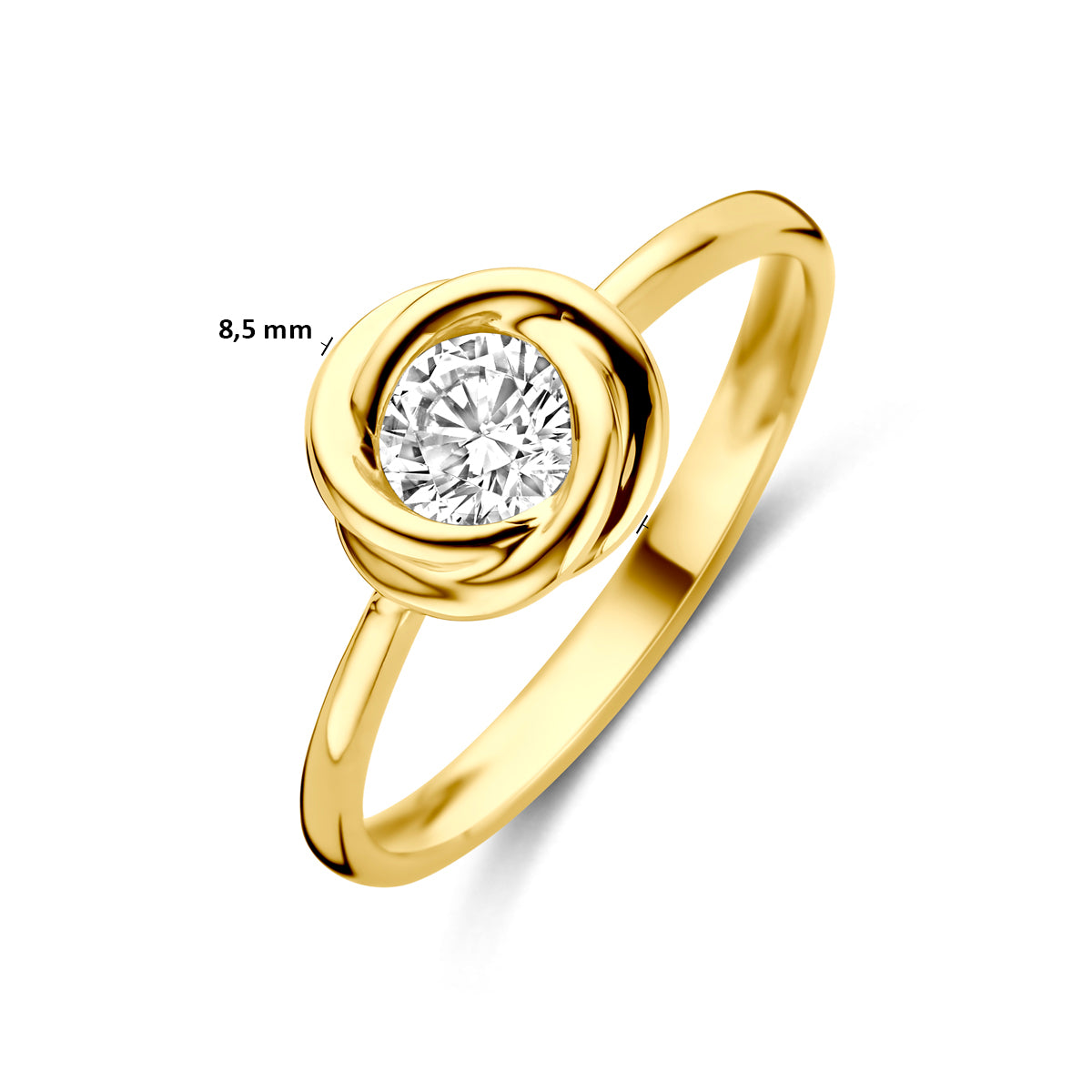 ring zirkonia 14K geelgoud