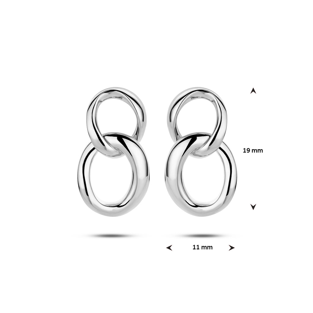 oorhangers schakel zilver gerhodineerd