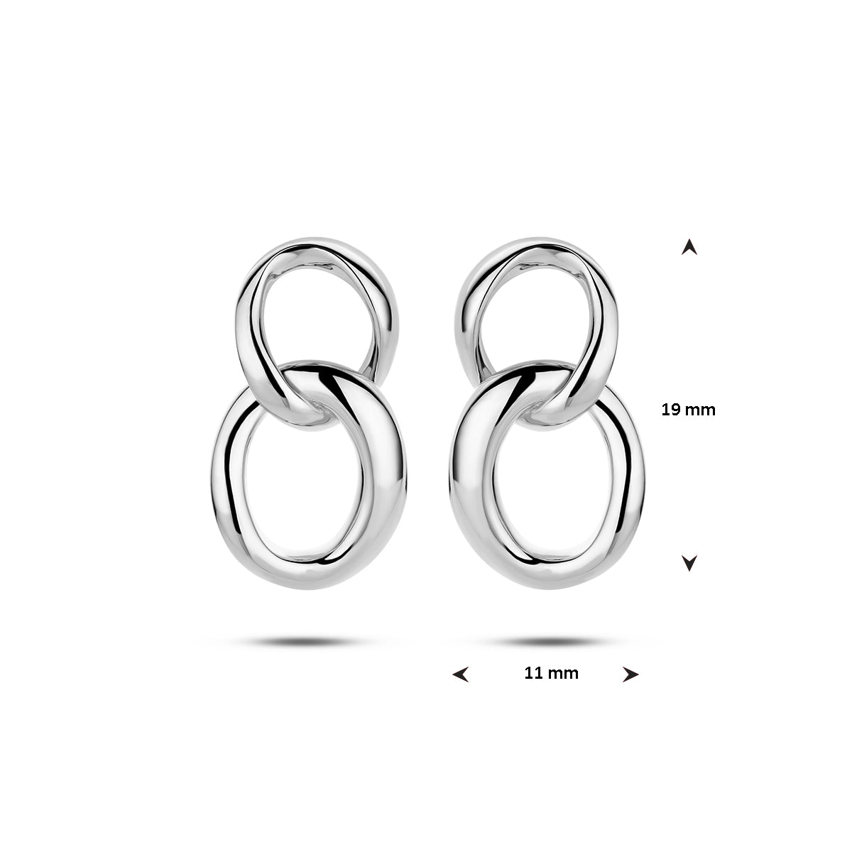 oorhangers schakel zilver gerhodineerd