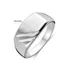 ring poli/mat zilver wit