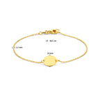 armband cirkel 17 - 18,5 cm 14K geelgoud