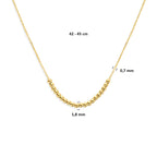 collier bolletjes 42 - 45 cm 14K geelgoud - bol