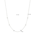 collier hartjes 41 + 4 cm zilver gerhodineerd