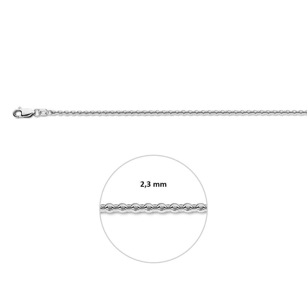 Anker ca. 2,3 mm Silber rhodiniert