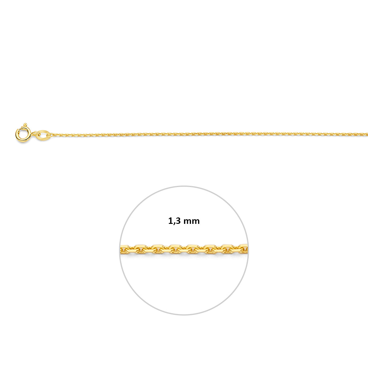 Anker diamantiert 1,3 mm Doublé 10/000 (gelb)