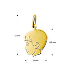 hanger jongen 14,5 mm 14K geelgoud
