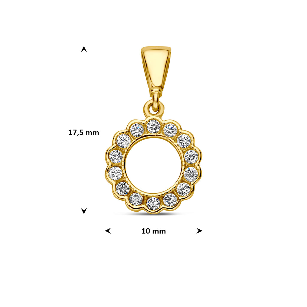 9k hanger zirkonia 10 mm 9K geel