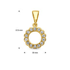 9k hanger zirkonia 10 mm 9K geel