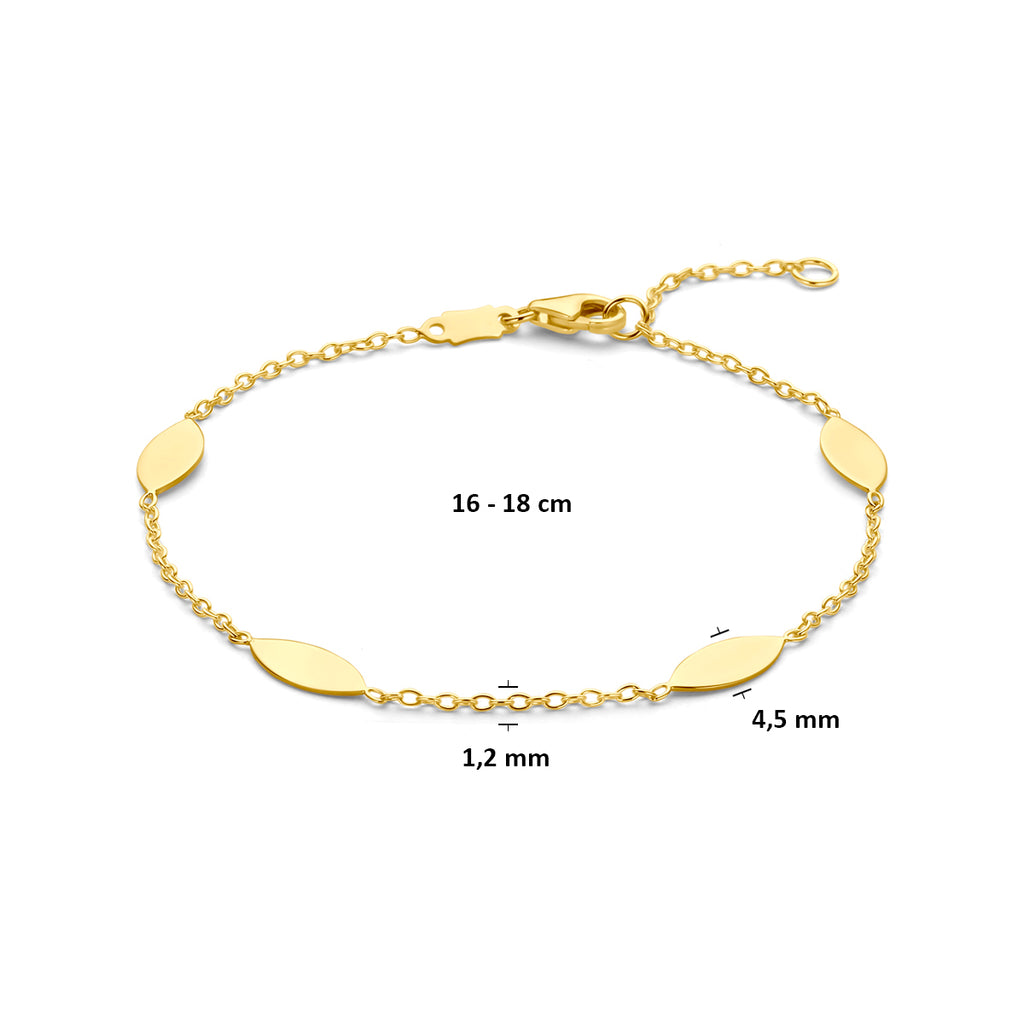 Armband 16 - 18 cm 14K Gelbgold