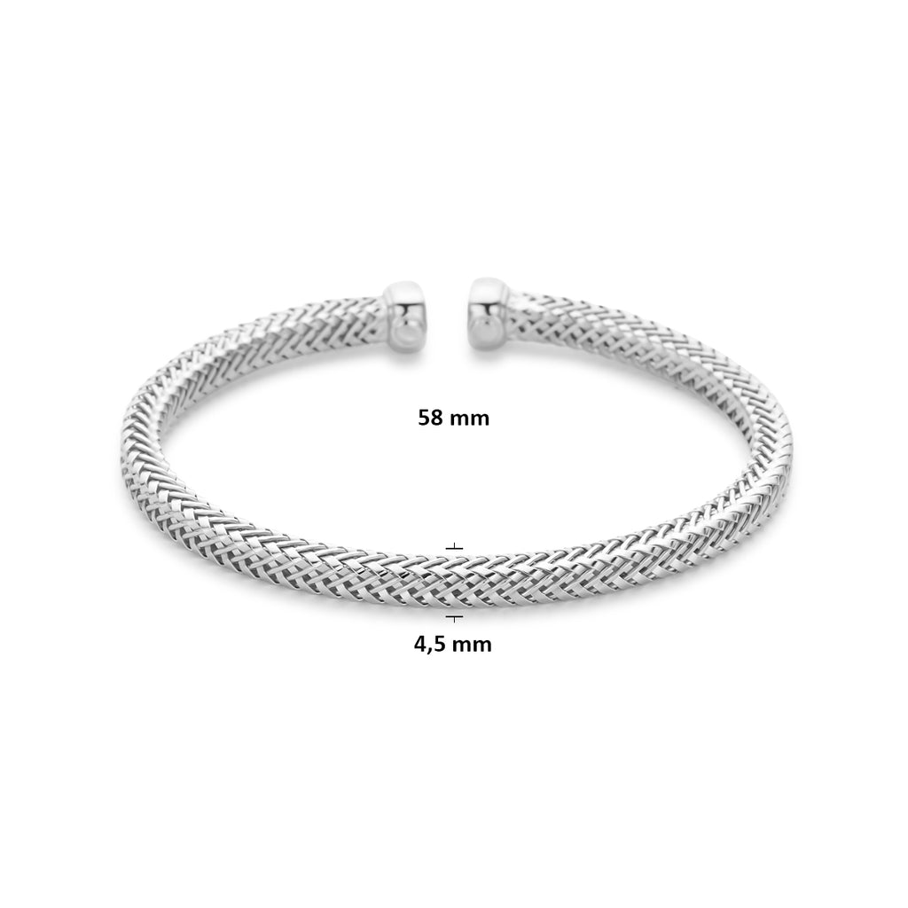 Klemmband 4,5 mm rhodiniert Silber