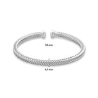 Klemmband 4,5 mm rhodiniert Silber