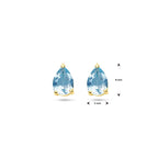 Ohrstecker Blautopas 14K Gelbgold