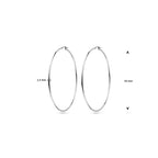 oorringen ronde buis 1,5 mm zilver gerhodineerd