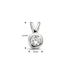 hanger zirkonia 11 mm zilver gerhodineerd