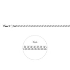 gourmette 4,0 mm silberweiß